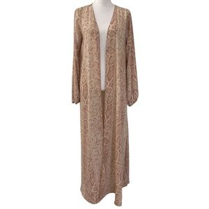 Buddy Love Stoney Duster Snake Animal Print Neutral Small Medium Boho Cowgirl